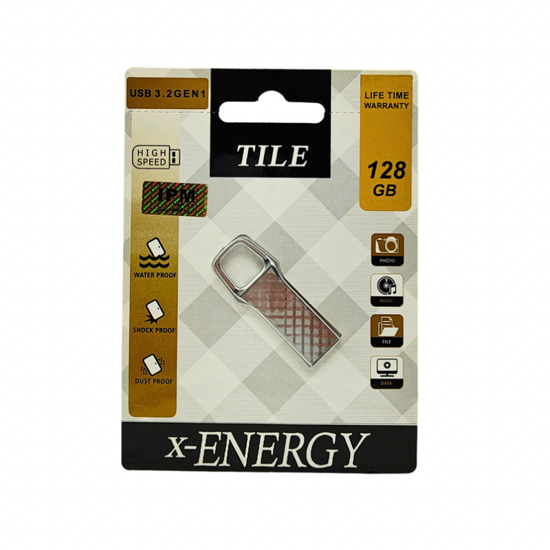 فلش مموری برند x-ENERGY مدل TILE USB3.2 ظرفیت 128 گیگابایت